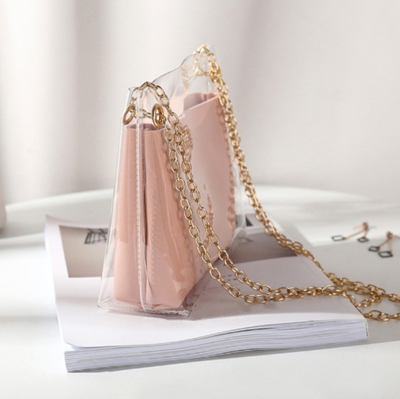 2 in 1 Transparent Clear Bag Crossbody - Picture 2 of 8